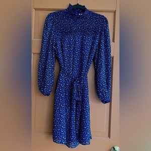 Boden Smock Yoke Metallic Thread Dress